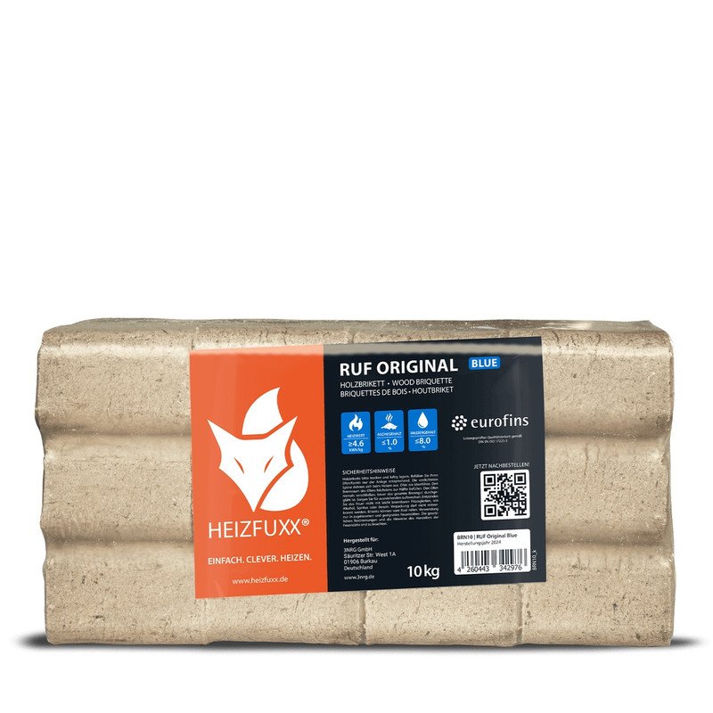 Heizfuxx RUF Original Blue Holzbriketts 960 kg Palette 96 x 10 kg – Bild 2