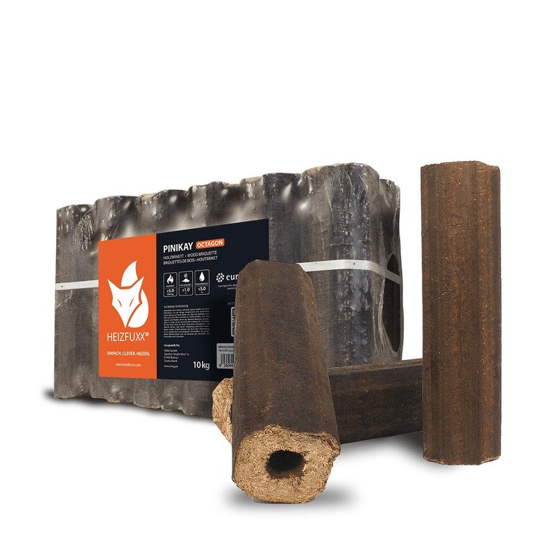 Heizfuxx PiniKay Octagon Holzbriketts 960 kg Palette 96 x 10 kg – Bild 2