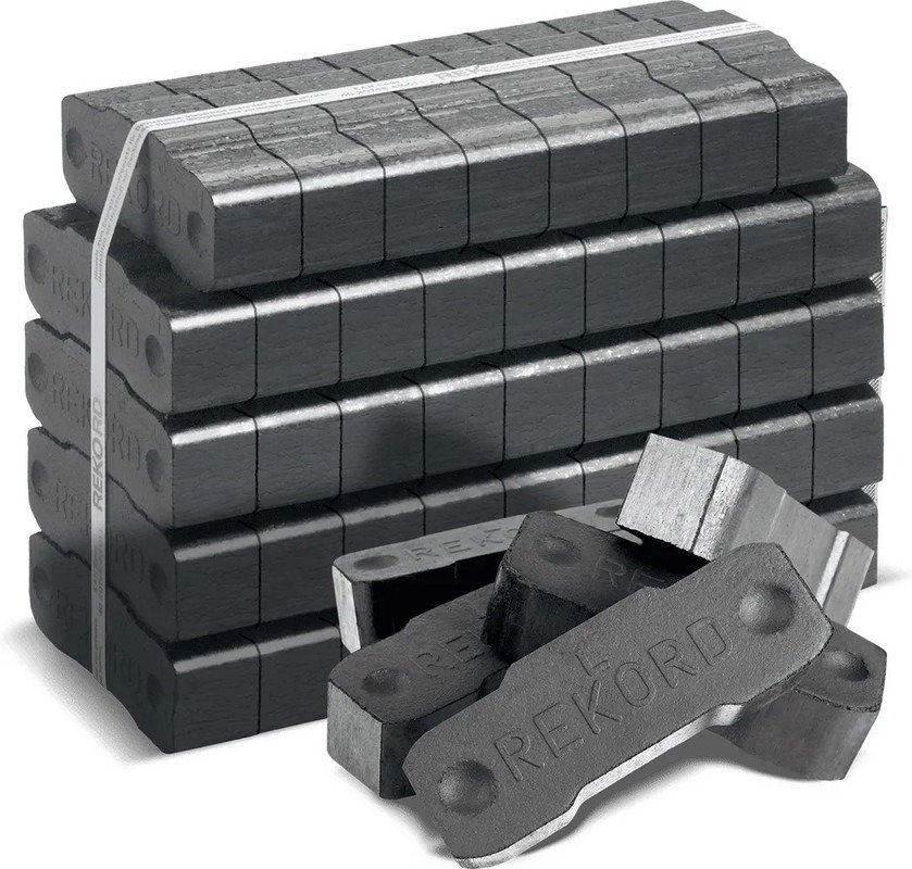 REKORD Braunkohlebriketts 1000 kg Palette 40 x 25 kg lange Brenndauer – Bild 2